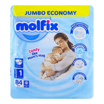 Picture of Molfix Diaper 1 Newborn 84s